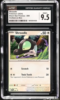 CGC Mint+ 9.5 Shroodle 099 Pokémon Black Star Promo Grafaiai ex