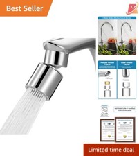 Upgraded Chrome Faucet Aerator with Dual-Flow Function and Quick Connect