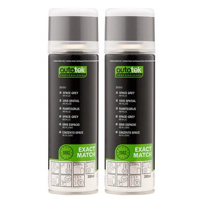 Autotek Exact Match schnelltrocknender Aerosol-Sprühlack BMW Spacegrau 300 ml x2