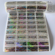 100pcs WARRANTY VOID IF REMOVED HOLOGRAM SECURITY LABELS STICKERS WITH NUMBER