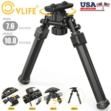 CVLIFE Mlok Bipod 360 Degrees Swivel Hunting Rifle Bipod for M-Rail 7.6-10.8in