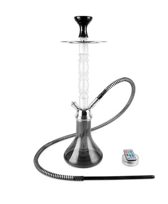 24'' Black Hookah Set - Bliss by RIP Acrylic Hookah Shisha 1 Hose LED Light