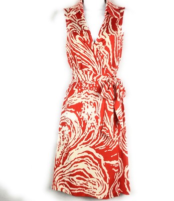 dvf red wrap dress
