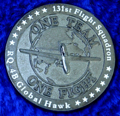 USAF 131st Flight Squadron RQ-4B Global Hawk Challenge Coin OC-4
