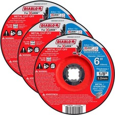Diablo 3 Pack of 6 in. Type 27/42 Metal Cut-Off Disc DBX060125701F-3PK