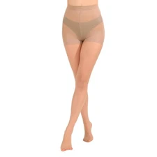 Ultra Sheer Run Resist Tights with Control Top 10Den Nude XL