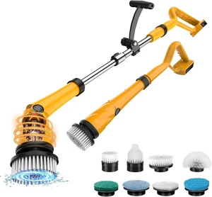 1500RPM Gratte de spin sans fil 2 Piles 8 Affichage intelligent des têtes IPX7