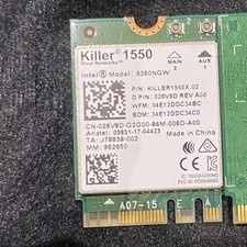 Alienware INTEL KILLER 1550x.02 WIFI Bluetooth5.1 GAMING NETWORK card M.2 28V8D 