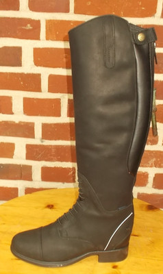 Ariat Leder Stiefel  mit Reißverschluss + geschnürt schwarz, Gr. 7,5(41), Neu