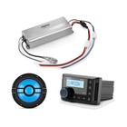 Clarion CMM 10 Marine Stereo Bundle with XC2110 Amp and 10 Inch RGB Subwoofer