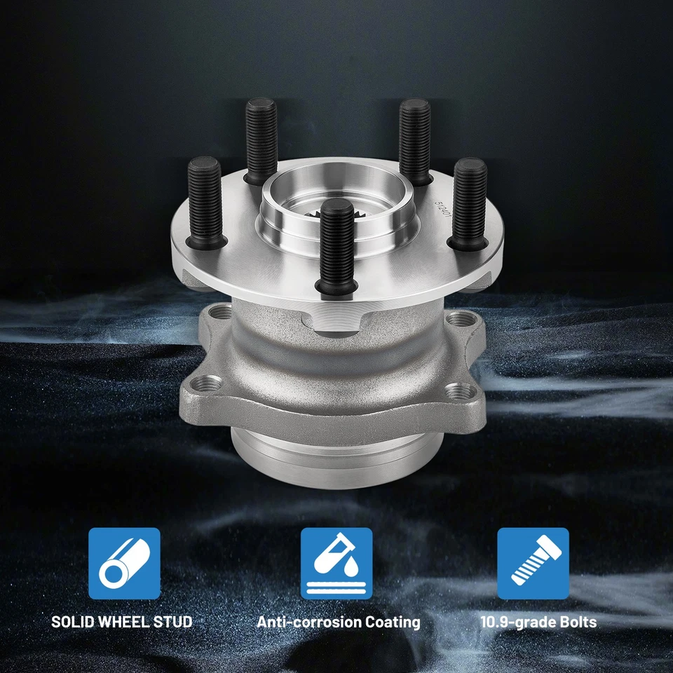 Conjunto de cojinete de rueda trasera y buje 2 piezas para Subaru Legacy 2010-2014 2,5 L H4 Foto 3 de 4