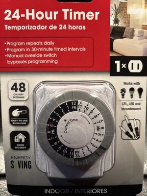 Timer Prime Indoor 24-Hour Timer #0148297 Easy To Use New