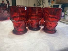 Vintage Anchor Hocking Ruby Red Georgian Tumblers - Set of 5