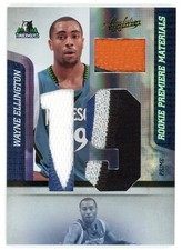 2009-10 Absolute Wayne Ellington Rookie Jumbo Jersey Number Patch Ball RC #8/10