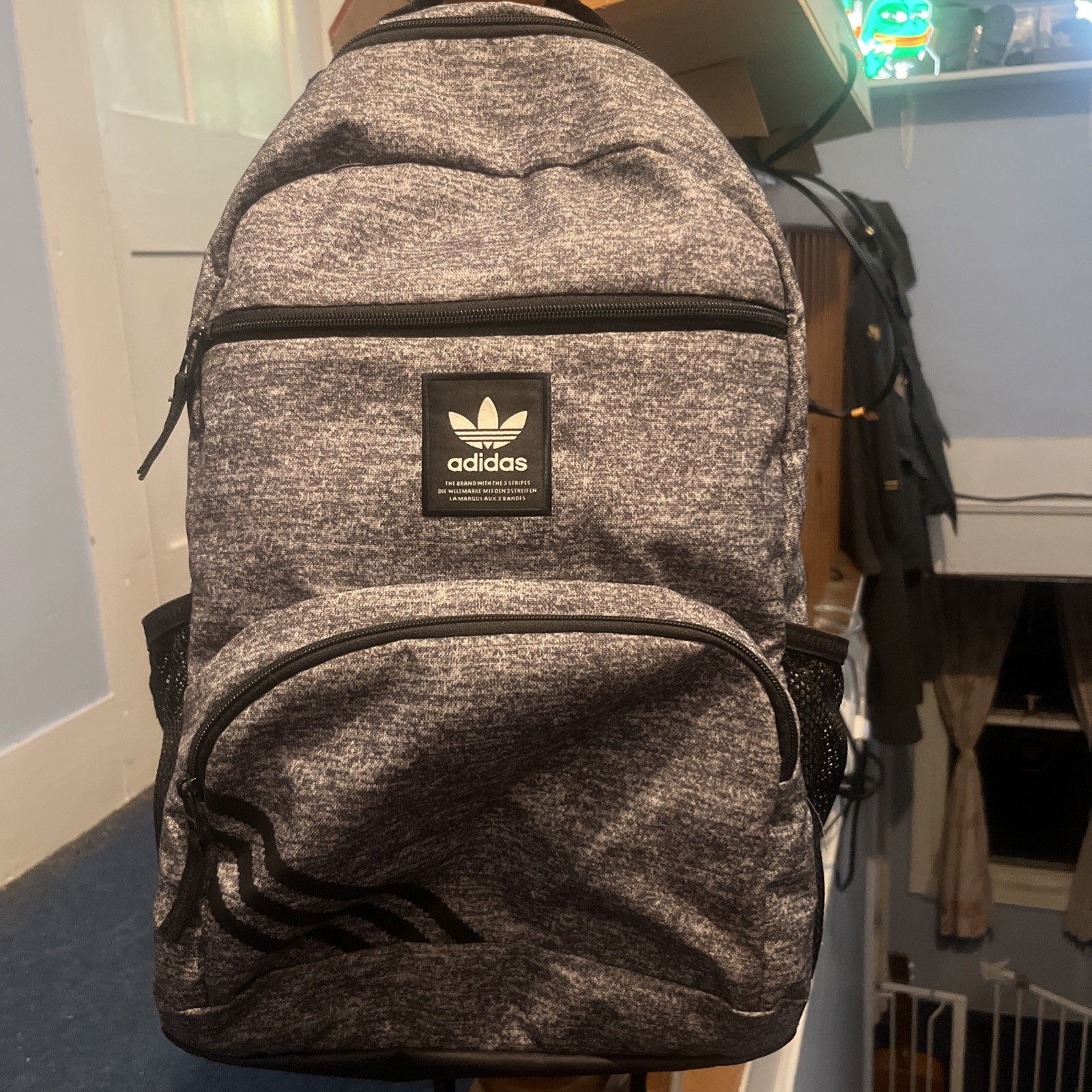 Adidas Casual Backpack Gray and Black