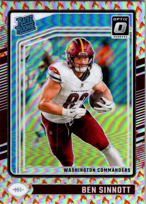 2024 Donruss Optic #207 Ben Sinnott SSP Fire Emoji CASE HIT Rated Rookie RC Card