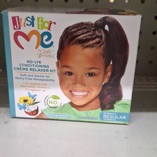 Just For Me No-Lye Conditioning Cr me Relaxer Kit Paraben-Free Children's