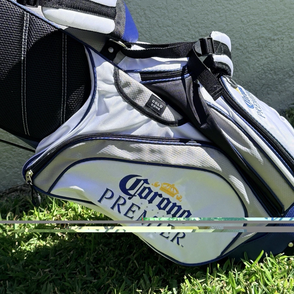 Nueva bolsa de pie de golf Corona Premier Beer en blanco Dis/Vet bolsas icónicas 7 bolsillos Foto 3 de 4