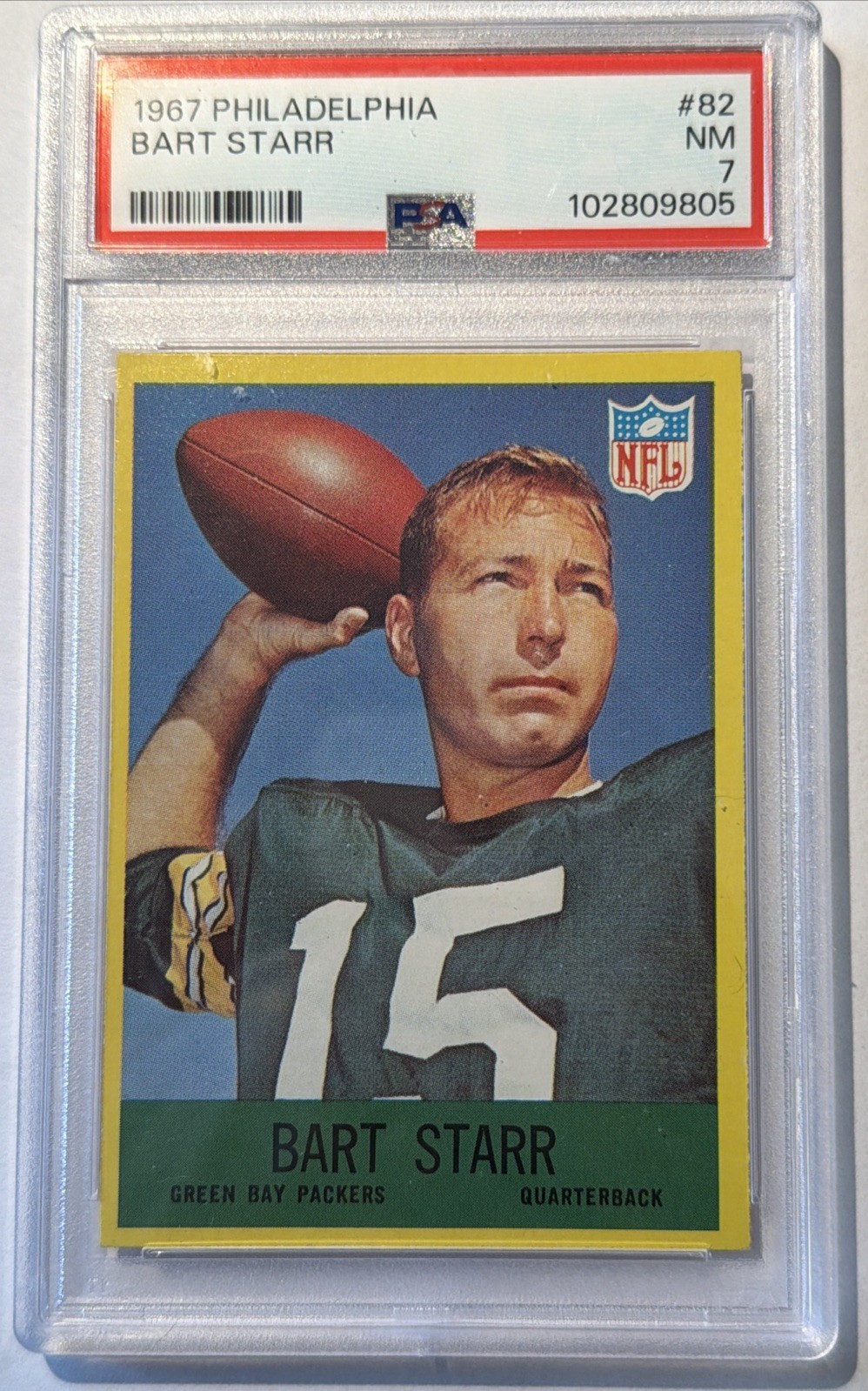 1967 Philadelphia Bart Starr #82 PSA 7 - Green Bay Packers