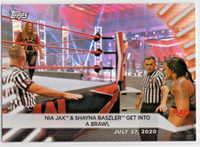 NIA JAX & SHAYNA BASZLER 2021 Topps WWE Women's Division Rainbow Foil Card #50