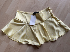 ZARA Rock-Shorts Skort Damen S gelb-weiß Pun...