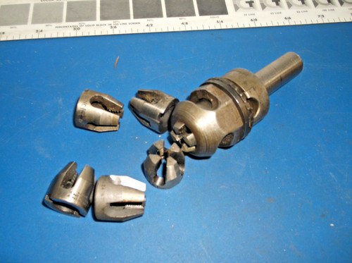Butterfield  Acorn #2 Threading Die Holder 5/8" Shank &6 Dies with depth release