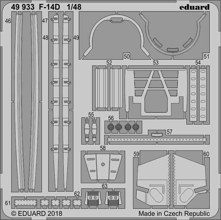 Eduard Accessories 49933 1:48 - F-14D for Tamiya - New