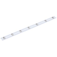 1 Set Corset Busk, 14 Inch White Steel Boning Support with Silver Button