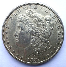 USA 1882 Silver Morgan Dollar aEF