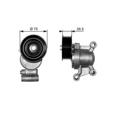 GATES Riemenspanner Keilrippenriemen DriveAlign™ T38357 für MAZDA BL CW BK CR