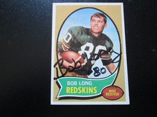 BOB LONG 1970 TOPPS IN PERSON AUTOGRAPHED ROOKIE CARD # 53 VG+. rookie card picture