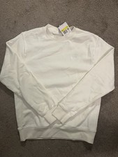 MENS SMALL New Nike Club Fleece Crewneck Sweatshirt Sail / White BV2662 133 