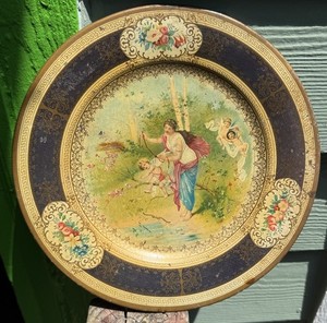Tin VIENNA Art Plate CHERUBS