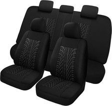 Juego completo de fundas para asientos de coche, tela premium lavable y transpir