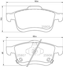 New Brake Pad Set, disc brake for FIAT:500L 77366590 68211488AA