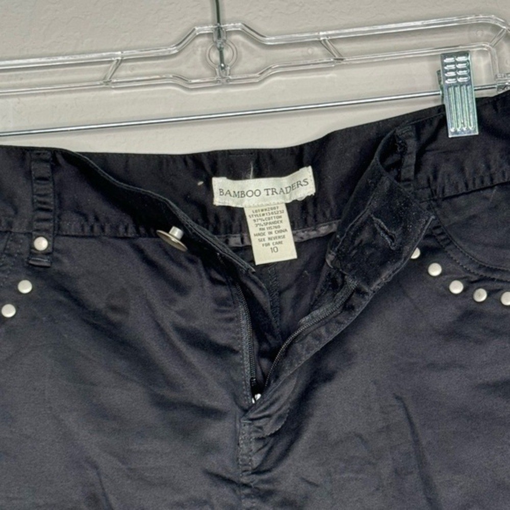 Bamboo Traders Black Solid Chic Mini Skort- Sz 10 - image 4