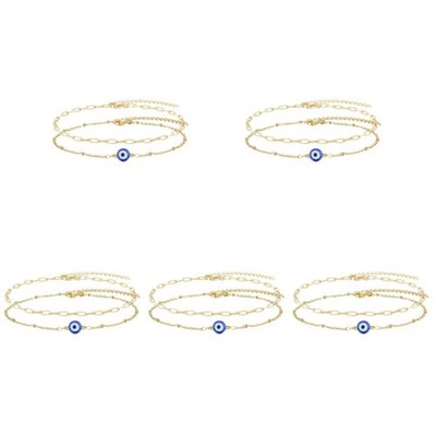  10 PCs Blau Eva Eye Charm Armband Turkische Amulettarmbänder einstellbarer