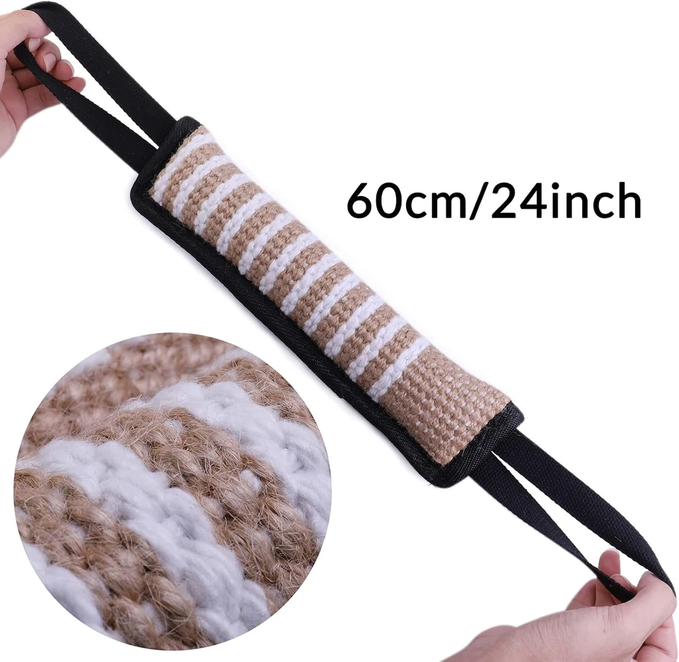 2 Stück Beisswurst Hunde Jute Training Griff - Bild 2 von 4