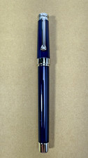 Montegrappa Parola Blue and Chrome Resin Rollerball Pen (No Box/Papers)