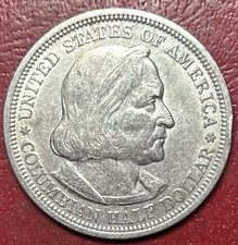1893 Columbian Exposition Commemorative Half Dollar. Free Shipping