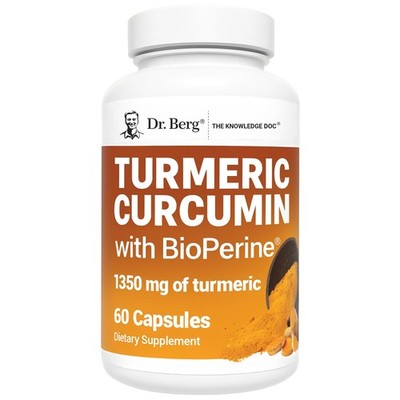Dr. Berg Only 2 Per Day Turmeric Supplement with Black Pepper BioPerine  1350...