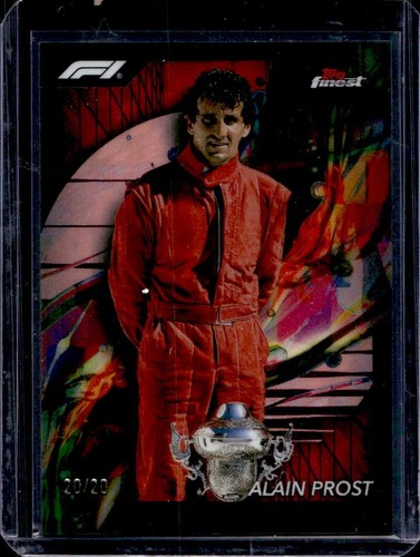 2024 Topps Finest Formula 1 Alain Prost Red/Black Vapor Refractor Common #20/20