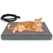 Heated Pet Beds for Indoor/Outdoor Cat  Dog Orthopedic Foam Warming Cat Beds...