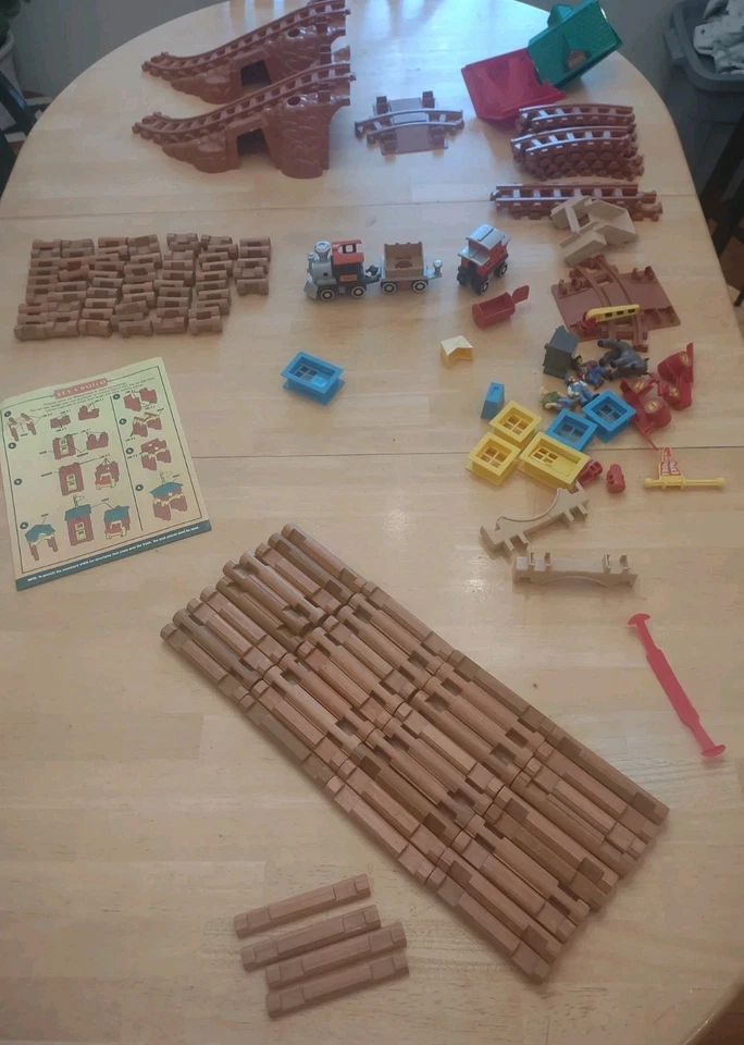 Vtg The Original Lincoln Logs Frontier Express Train Set   99.9% COMPLETE Read D - Image 4 of 4