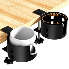 2 Pack Large Desk Cup Holder, Anti-Spill Cup Holder for Desk or Table, Sturdy...