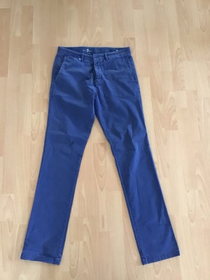 7 for All Mankind Luxus Chino Hose Blau Gabardine Stretch Größe 31 blau 219 