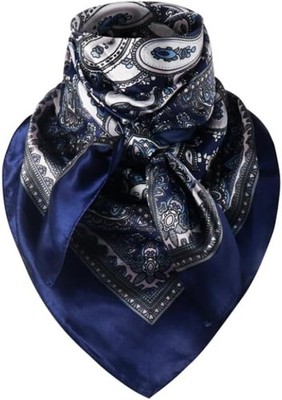 35 Inch Wild Rag Cowboy Bandana Scarves for Men, Large Neckerchief Silk Feel Wes