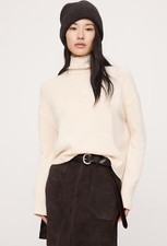 Banana Republic Women's NWT Relaxed Cashmere Turtleneck Cream White -S