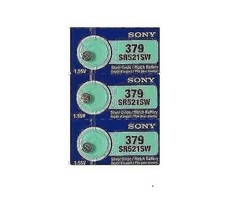 3 PC NEW SONY 379 Battery SR521SW SR521 Silver Oxide Watch Battery