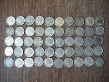 One Roll of 90% Silver Dimes, $5.00 Face Value